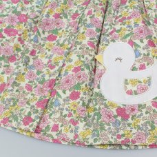 K34214: Baby Girls Lined Dress With Embroidery Detail  (1-2 Years)